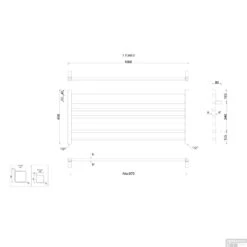 Handdoekradiator Sapho Metro Recht 100x45 Cm Chroom -Badkamermeubels 0411 10 handdoekradiator sapho metro recht 100x45 cm chroom 4