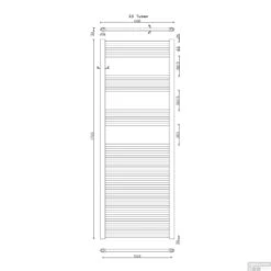 Handdoekradiator Sapho Alya Recht 60x176 Cm 736W Chroom -Badkamermeubels 1120 12 handdoekradiator sapho alya recht 60x176 cm 736w chroom 2