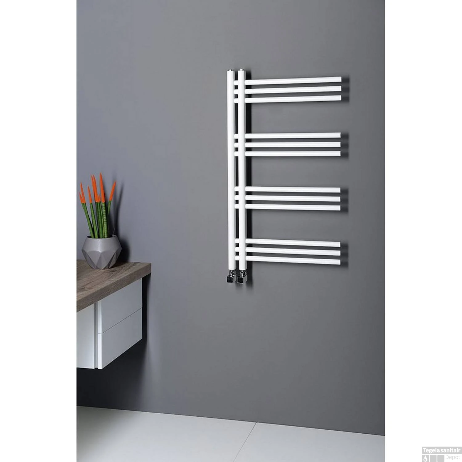 Handdoekradiator Sapho Dorlion Recht 50x120 Cm Wit 5 Handdoekradiator Sapho Dorlion Recht 50x120 Cm Wit - Afbeelding 3