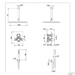 Regendoucheset Inbouw Salenzi Giro R Plafond Uitloop Gegalvaniseerd Geborsteld Koper 30 Cm -Badkamermeubels 14aj15 tech2 5 1