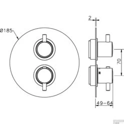 Regendoucheset Inbouw Salenzi Giro R Muur Uitloop Gegalvaniseerd Geborsteld Koper 30 Cm -Badkamermeubels 14aj15r tech6 4 1 1 1 1