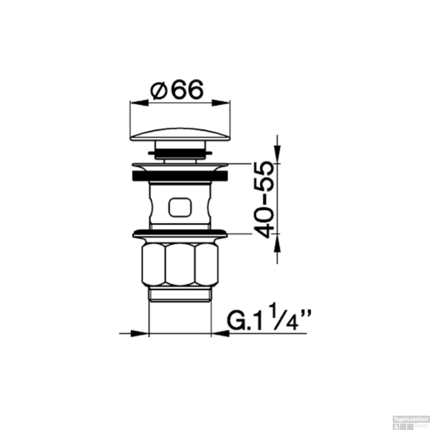 Clickwaste Salenzi Giro Gegalvaniseerd Geborsteld Koper ø66 Mm 4 Clickwaste Salenzi Giro Gegalvaniseerd Geborsteld Koper ø66 Mm - Afbeelding 2