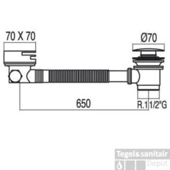 Cascade-Tres Badafvoerplug Met Overloop 13453440 -Badkamermeubels 1860879 1 13453440t