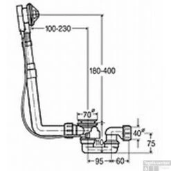 Viega Multiplex Badafvoer- En Overloopcombinatie Verlengd (keuze Uit 3 Afbouwdelen) -Badkamermeubels 243039 2