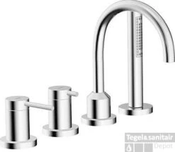 Hansa Designo Afdekset 4-gats Badrandcombinatie Chroom