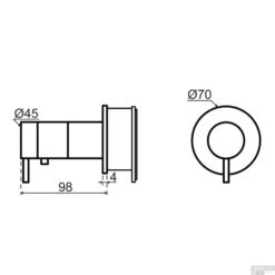 Inbouwkraan Qisani Flow Thermostatisch 1-weg Rond Geborsteld Goud 5 Inbouwkraan Qisani Flow Thermostatisch 1-weg Rond Geborsteld Goud -Badkamermeubels 25612 01 m0340 080 qisani flow thermostatische inbouwkraan 1 weg 1