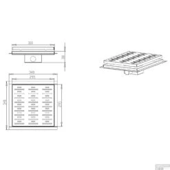 Doucheput Best Design N-Square Met Flens 30x30x7.7cm RVS -Badkamermeubels 3803190 1