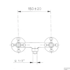 Opbouw Douchekraan Sapho Antea Mengkraan 2-knop Klassiek Brons -Badkamermeubels 3866 opbouw douchekraan sapho antea mengkraan 2 knop klassiek brons 1