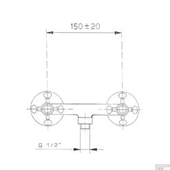 Opbouw Douchekraan Sapho Antea Mengkraan 2-knop Klassiek Rose Goud -Badkamermeubels 3867 opbouw douchekraan sapho antea mengkraan 2 knop klassiek rose goud 1