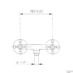 Opbouw Douchekraan Sapho Antea Mengkraan 2-knop Klassiek RVS -Badkamermeubels 3868 opbouw douchekraan sapho antea mengkraan 2 knop klassiek rvs 1
