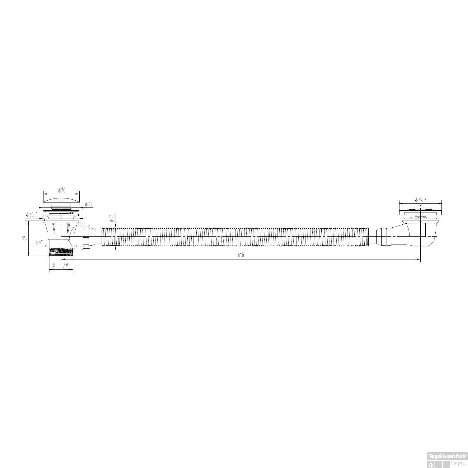 Badafvoer Best Design Vazia-White Overloopcombinatie Mat Wit 4 Badafvoer Best Design Vazia-White Overloopcombinatie Mat Wit - Afbeelding 2