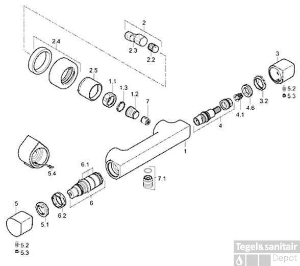 Hansa Tempra Style Douchethermostaat Sprong 151 Mm. Met S-kopp. Chroom 5 Hansa Tempra Style Douchethermostaat Sprong 151 Mm. Met S-kopp. Chroom - Afbeelding 3