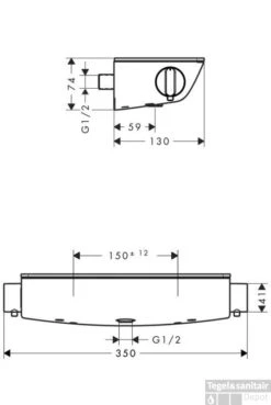 Hansgrohe Ecostat Select Douchethermostaat 15 Cm. Chroom -Badkamermeubels 67935