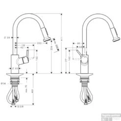 Hansgrohe Variarc Variarc Keukenkraan Met Uittrekbare Vuistdouche Chroom -Badkamermeubels 68001
