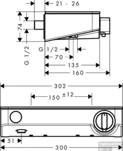 Hansgrohe Select Shower Tablet 300 Douchethermostaat 15 Cm. Chroom 5 Hansgrohe Select Shower Tablet 300 Douchethermostaat 15 Cm. Chroom -Badkamermeubels 70979