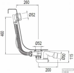 Badafvoer Overloopcombinatie Wisa 57,5 Cm