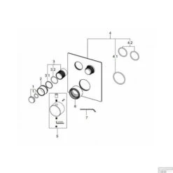 Afbouwdeel Inbouwthermostaat Wiesbaden Caral Klik Pro 2-weg Geborsteld Staal -Badkamermeubels afbouwdeel inbouwthermostaat wiesbaden caral klik pro 2 weg geborsteld staal tech