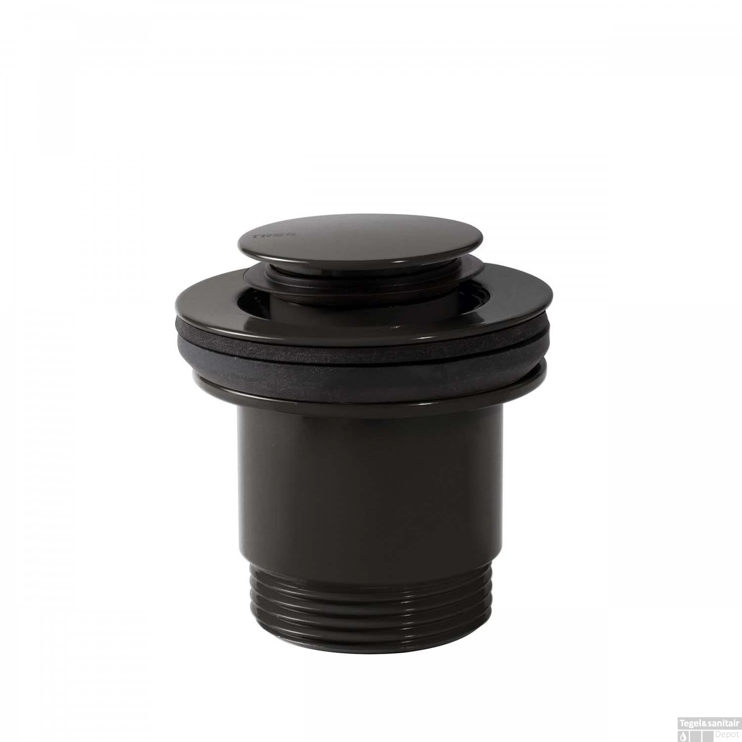 Afvoerplug Tres Complementos Clickwaste Stop 4 Cm Zwart Chroom