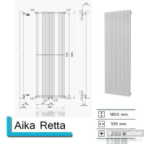 Handdoekradiator Aika Retta 1800 X 595 Mm Donker Grijs Structuur 3 Handdoekradiator Aika Retta 1800 X 595 Mm Donker Grijs Structuur