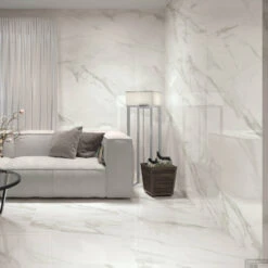 Vloertegel XL Etile Always White Natural Glans 80x80cm (Doosinhoud 1.28m²) -Badkamermeubels always75x150 amb 1