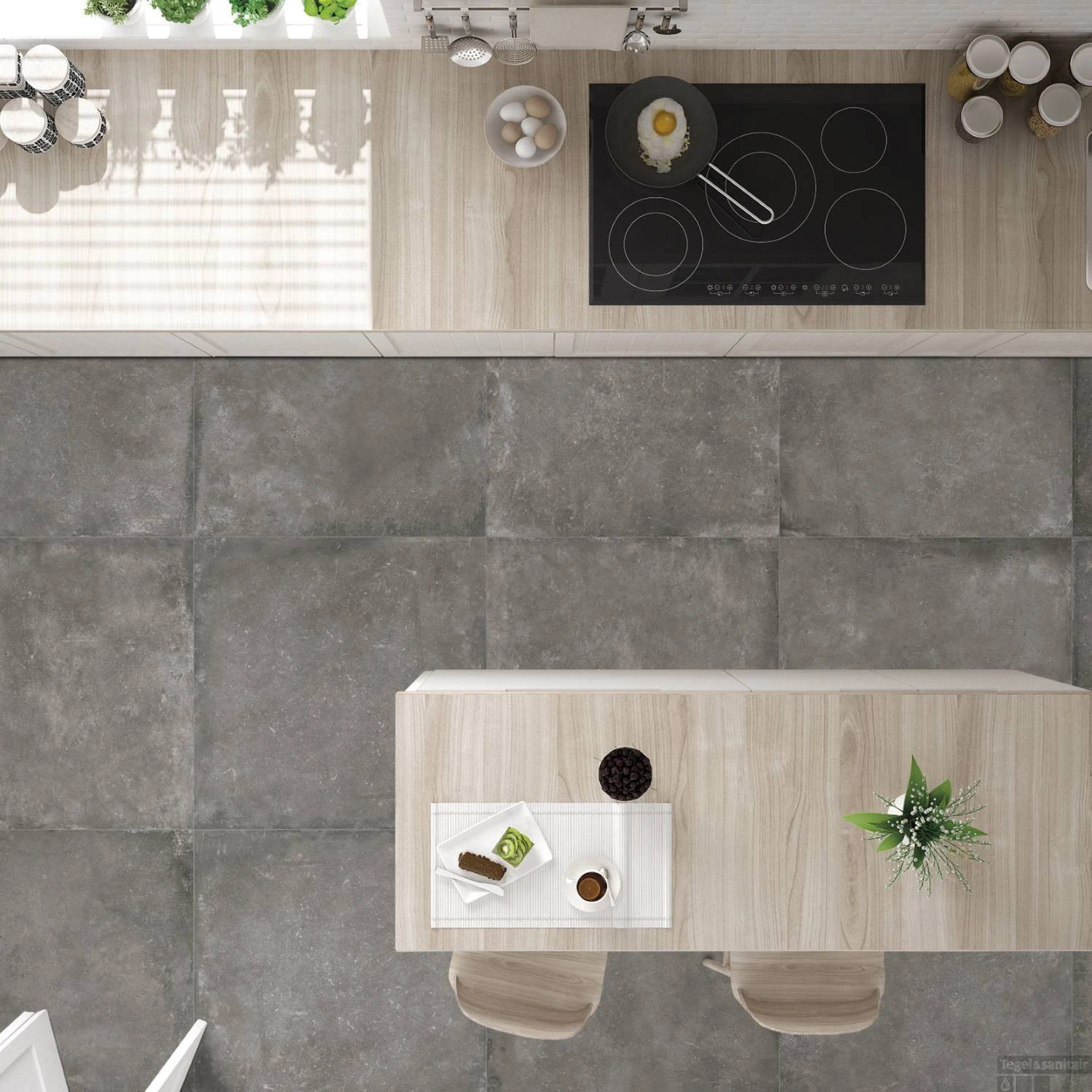 Vloertegel Dream Smoke 80x80 Cm (Doosinhoud 1.28 M2) 4 Vloertegel Dream Smoke 80x80 Cm (Doosinhoud 1.28 M2) - Afbeelding 2