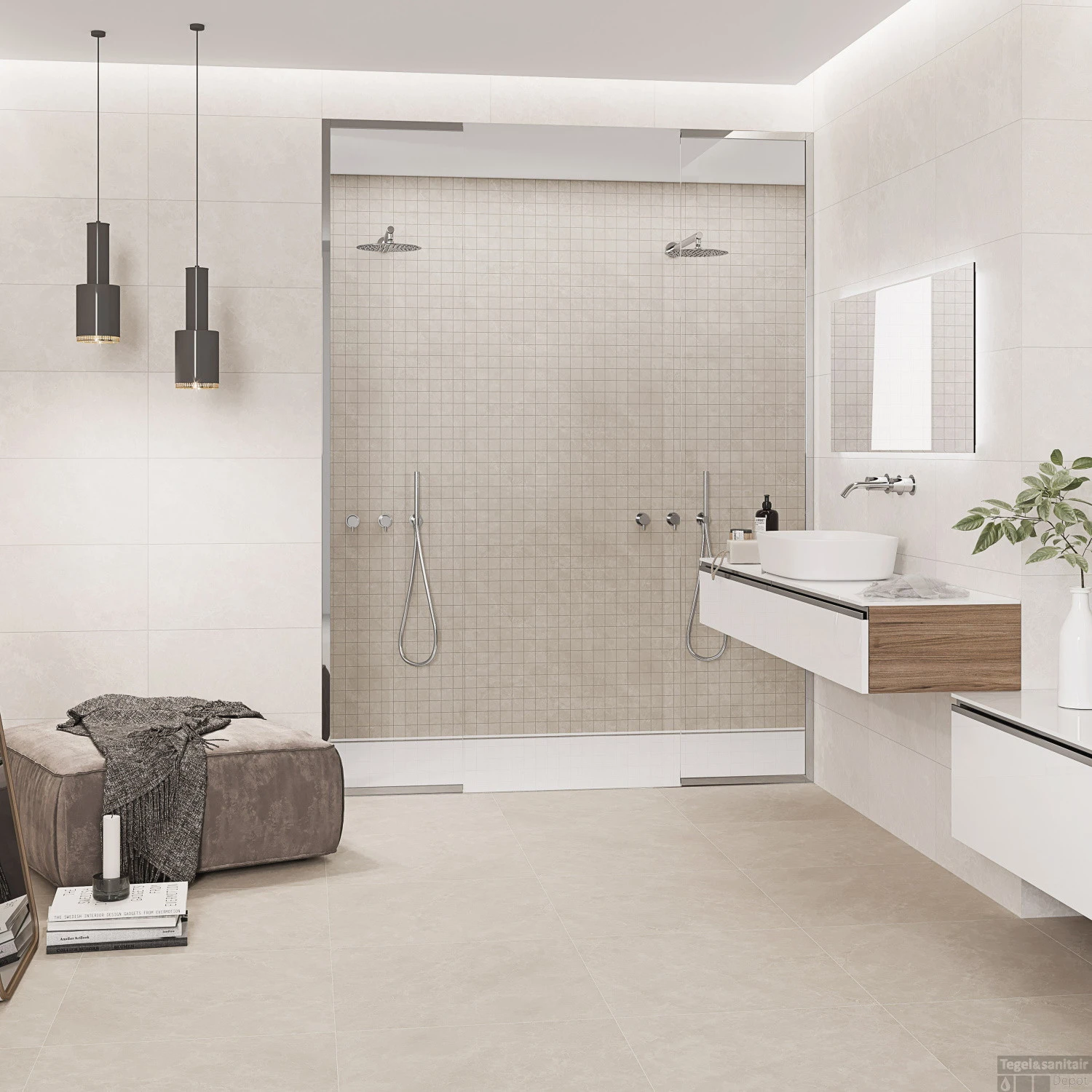 Mozaïektegel Cristacer Capitolina Ivory 33.3x33.3 Cm (Per M2) 4 Mozaïektegel Cristacer Capitolina Ivory 33.3x33.3 Cm (Per M2) - Afbeelding 2