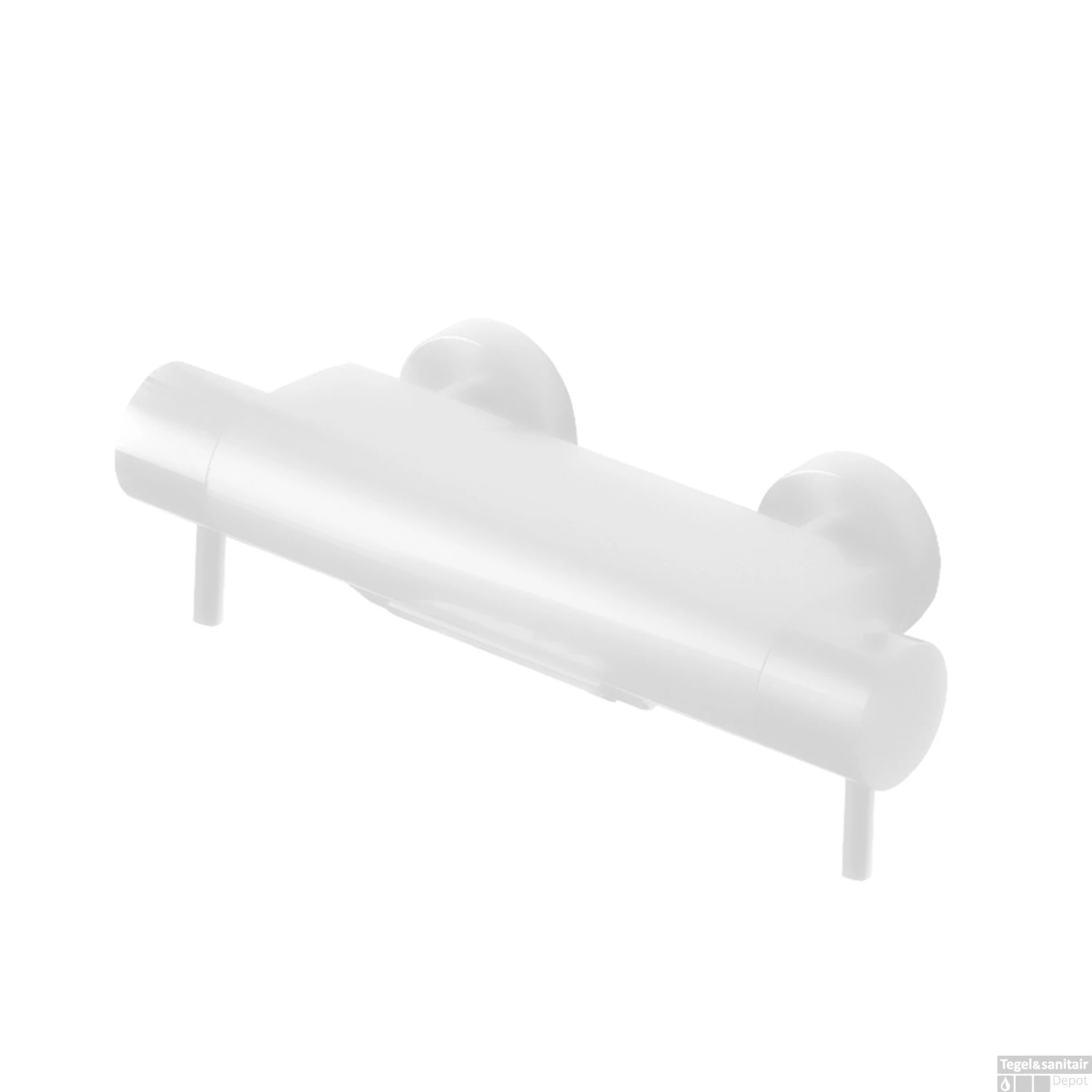 Badkraan Hotbath Cobber Thermostaat Waterval Uitloop Mat Wit