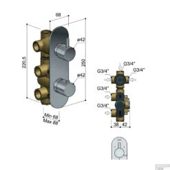 Douchekraan Hotbath Buddy Inbouw 3-weg Verticaal Chroom 7 Douchekraan Hotbath Buddy Inbouw 3-weg Verticaal Chroom -Badkamermeubels b052cr douchekraan hotbath buddy inbouw 3 weg verticaal chroom tech