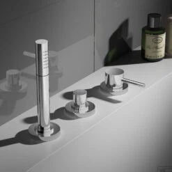 Badrandcombinatie Hotbath Buddy 1-hendel Mengkraan 2-weg Chroom