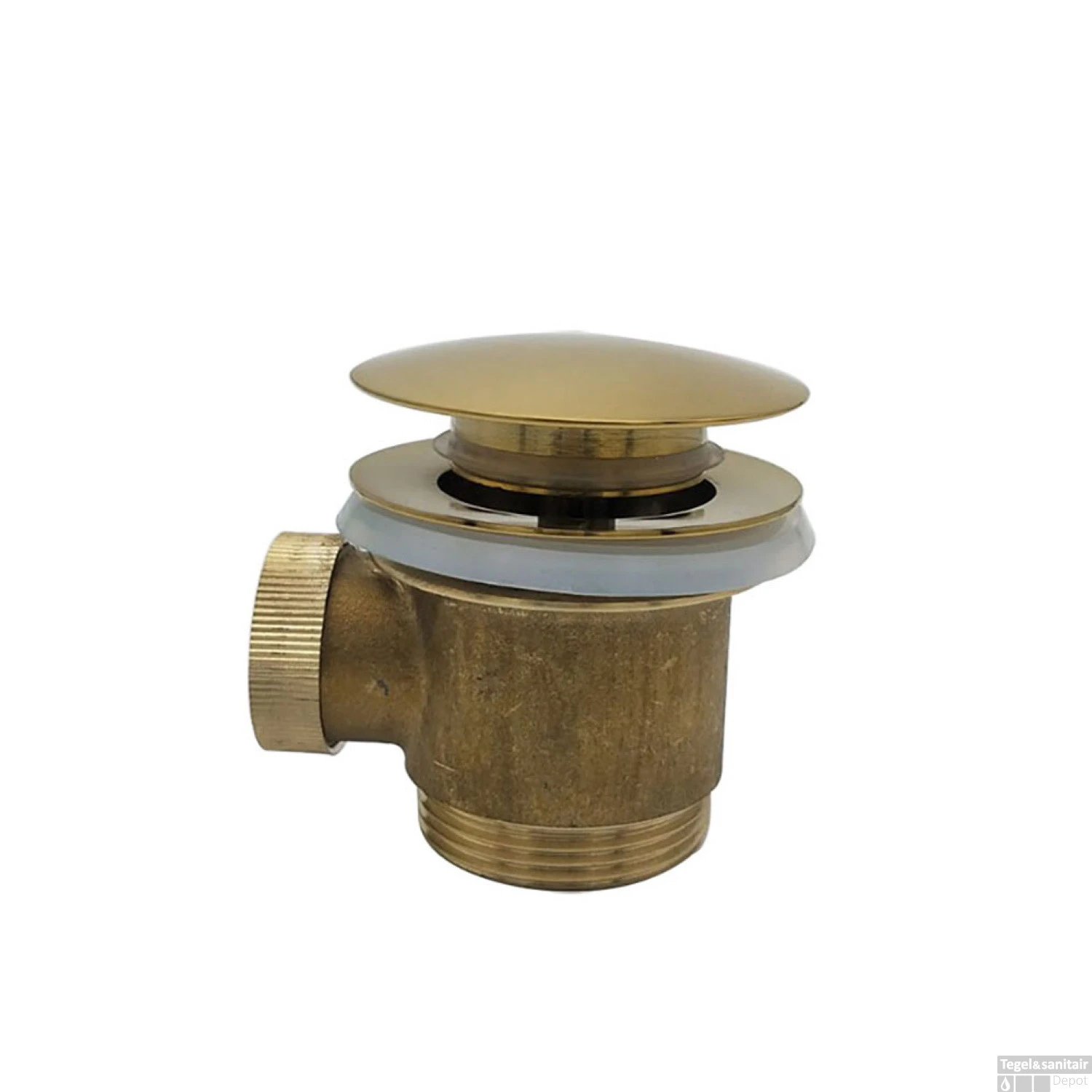 Badafvoer Boss & Wessing Clickwaste 5/4 Voor Vrijstaand Bad Geborsteld Messing Goud 3 Badafvoer Boss & Wessing Clickwaste 5/4 Voor Vrijstaand Bad Geborsteld Messing Goud