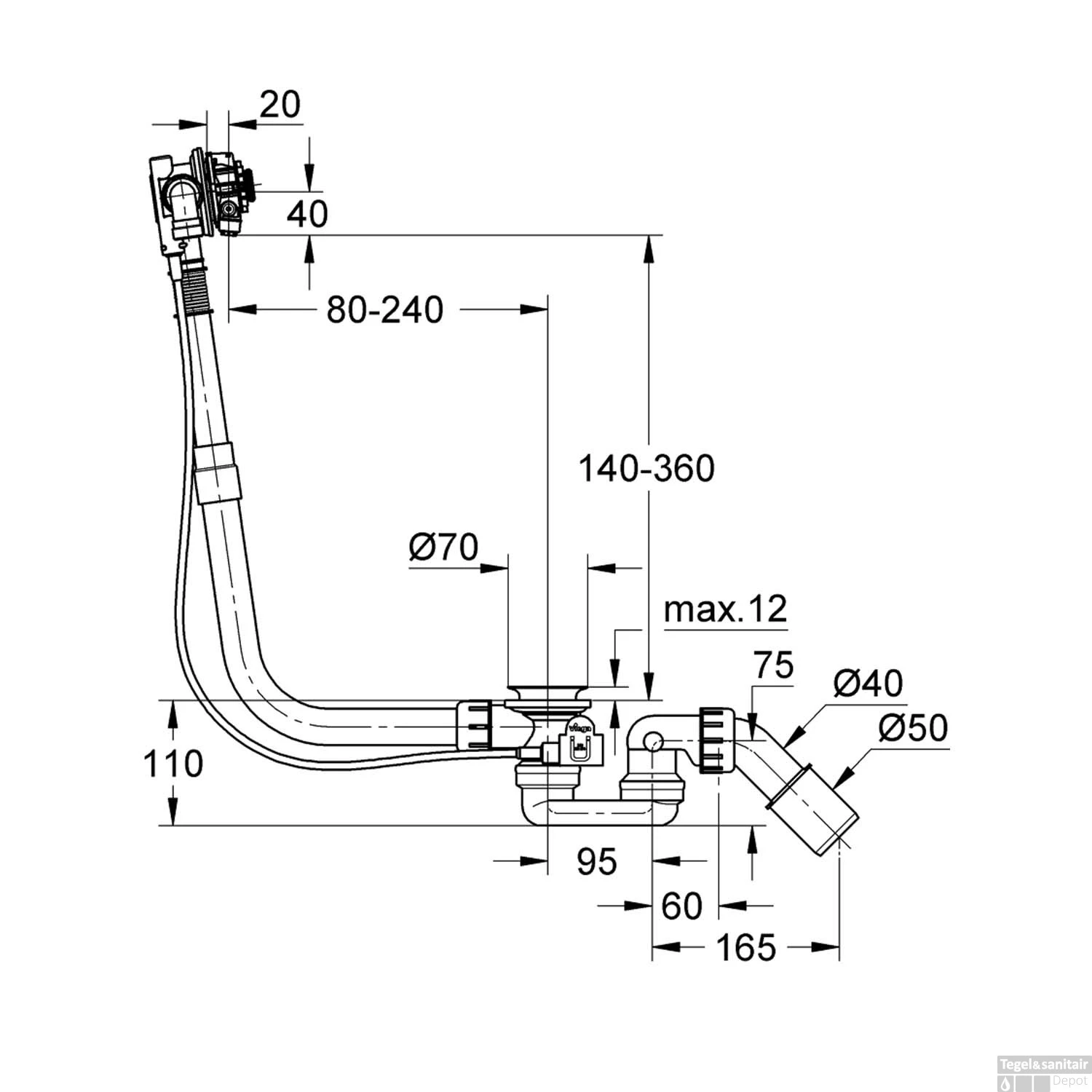 Badafvoer Grohe Others Cool Sunrise Geborsteld 4 Badafvoer Grohe Others Cool Sunrise Geborsteld - Afbeelding 2