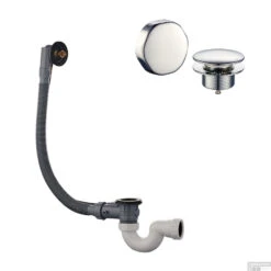 Badafvoer Met Overloopcombinatie Wiesbaden Chroom -Badkamermeubels badafvoer met overloopcombinatie wiesbaden chroom shop