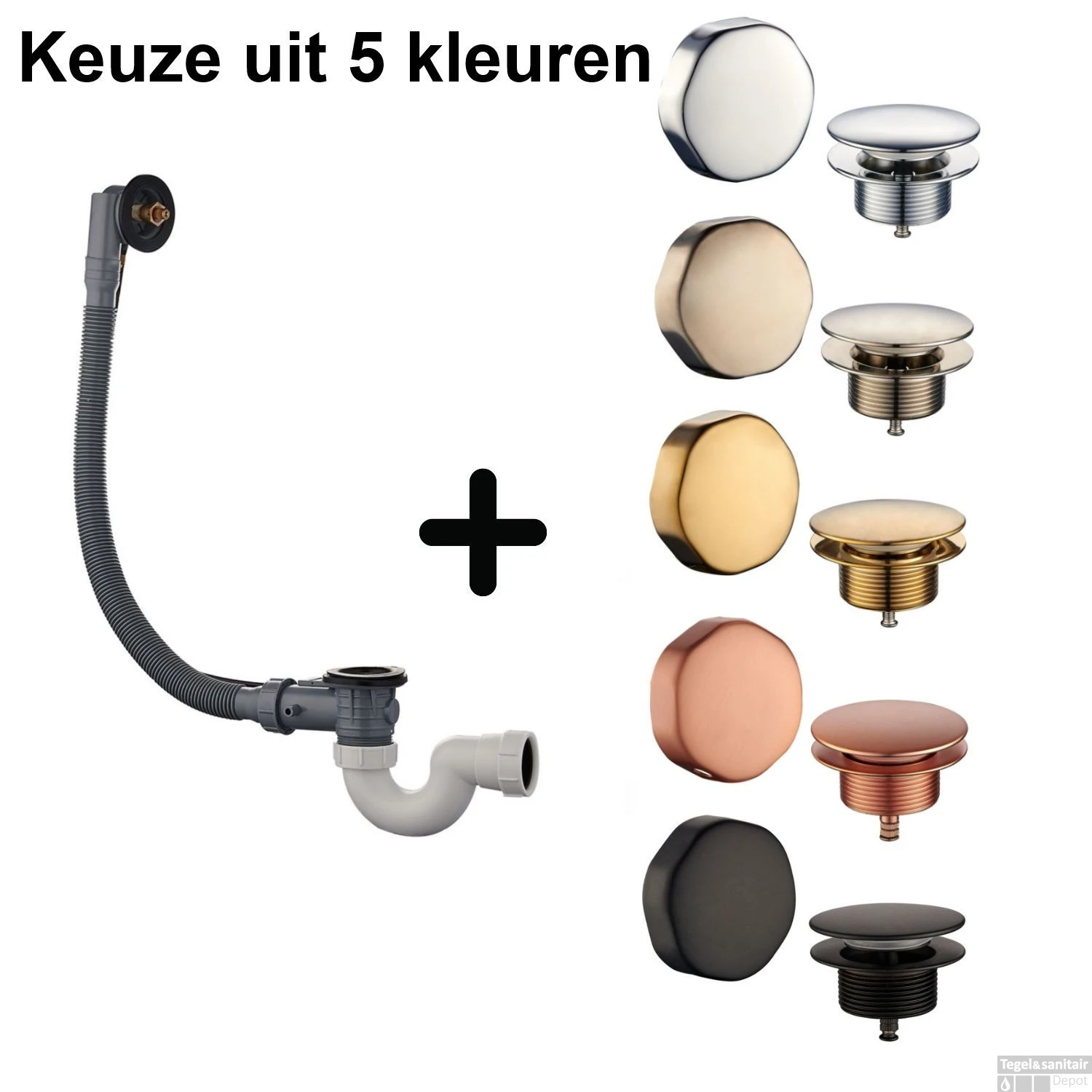 Badafvoer Met Overloopcombinatie Wiesbaden (keuze Uit 5 Kleuren)