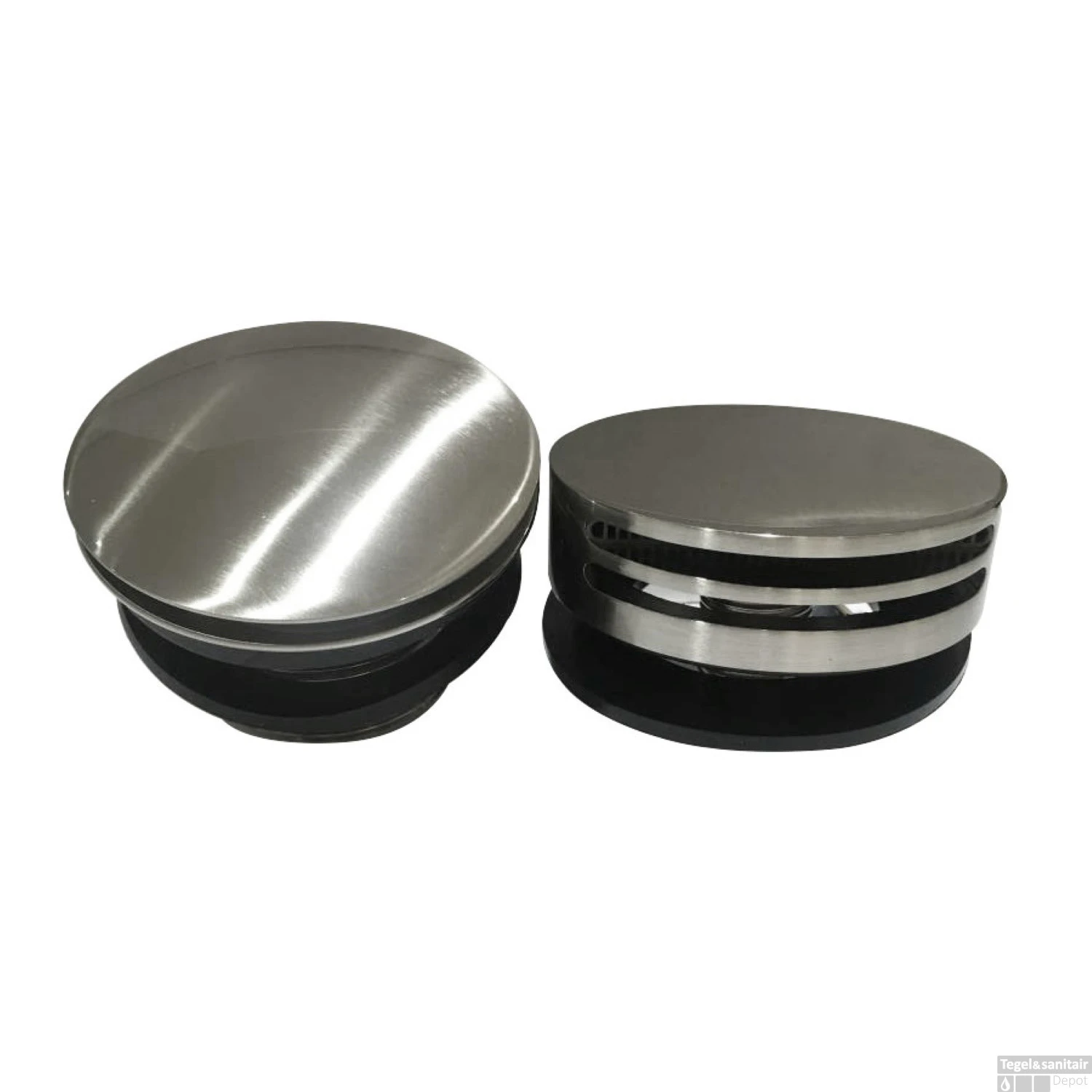 Badafvoerplug Set Boss & Wessing Tbv Badoverloopcombinatie Met Vulfunctie Rond Chroom