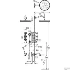 Badkraan Tres Clasic Thermostatisch Inbouw Incl. Regendouche 3-wegs Verouderd Messing 5 Badkraan Tres Clasic Thermostatisch Inbouw Incl. Regendouche 3-wegs Verouderd Messing -Badkamermeubels badkraan tres clasic thermostatisch inbouw incl. regendouche 3 wegs verouderd messing tech