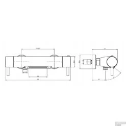 Badkraan Waterval Bongio Squadra Opbouw Thermostatisch Met Omstel Mat Zwart -Badkamermeubels badkraan waterval bongio squadra opbouw met omstel tech 2