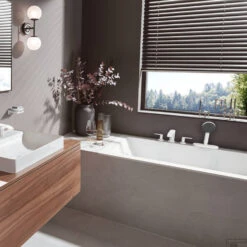 Badrandmengkraan HansGrohe Vivenis 4-Gats Met SBox Mat Wit 6 Badrandmengkraan HansGrohe Vivenis 4-Gats Met SBox Mat Wit -Badkamermeubels badrandmengkraan hansgrohe vivenis 4 gats met sbox mat wit 2