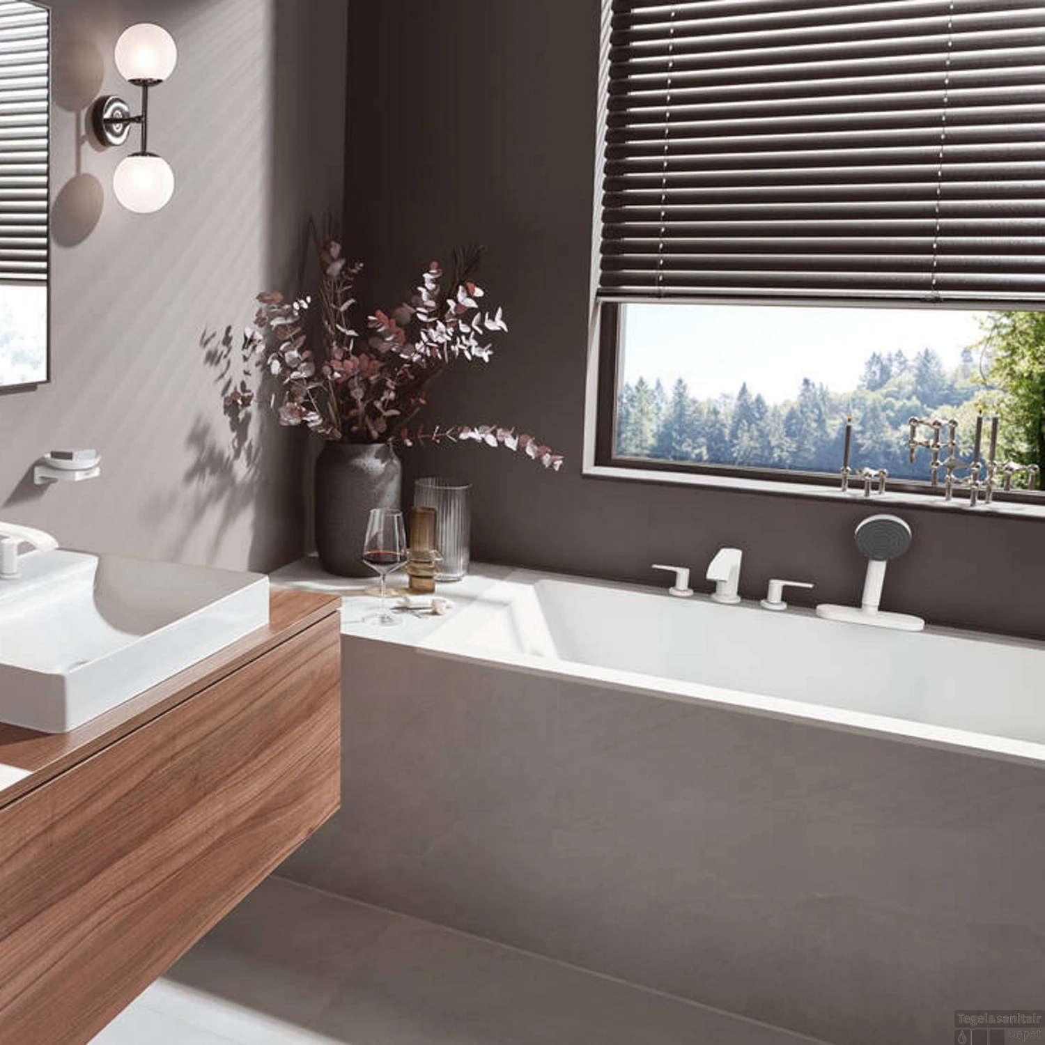 Badrandmengkraan HansGrohe Vivenis 4-Gats Met SBox Mat Wit 4 Badrandmengkraan HansGrohe Vivenis 4-Gats Met SBox Mat Wit - Afbeelding 2