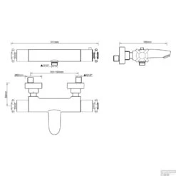 Badthermostaat Wiesbaden Cool Touch Cross Chroom 15 Cm HOH 6 Badthermostaat Wiesbaden Cool Touch Cross Chroom 15 Cm HOH -Badkamermeubels badthermostaat wiesbaden cool touch cross chroom 15 cm hoh tech