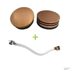 Badvulcombinatie Wiesbaden Rond Geborsteld Koper