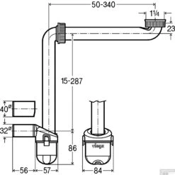 Bekersifon Viega Voor Badkamermeubel Verstelbaar Wit -Badkamermeubels bekersifon viega voor badkamermeubel verstelbaar wit tech