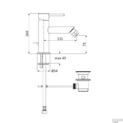 Bidetkraan Herzbach Design New Met Clickwaste Chroom -Badkamermeubels bidetkraan herzbach design new met clickwaste chroom tech