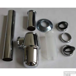 BWS Bekersifon Chroom Rond Inclusief Muurbuis En Rozet 5/4 X 32mm -Badkamermeubels bws bekersifon chroom rond inclusief muurbuis en rozet 5 4 x 32mm 7