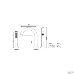 BWS Badrandthermostaat 4Gats Rond Afbouwset RVS (Exclusief Inbouwdeel) -Badkamermeubels bws badrandthermostaat 4gats rond afbouwset rvs exclusief inbouwdeel tech