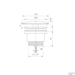 BWS Clickwaste 5/4 Laag Chroom 5 BWS Clickwaste 5/4 Laag Chroom -Badkamermeubels bws clickwaste laag chroom tech
