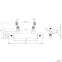 BWS Douchekraan Thermostatisch Londen H.o.h. 15 Cm RVS Look 5 BWS Douchekraan Thermostatisch Londen H.o.h. 15 Cm RVS Look -Badkamermeubels bws douchekraan thermostatisch rio h.o.h. 15 cm rvs look inclusief s koppelingen tech 1