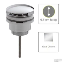 BWS Luxe Clickwaste 5/4 Laag Model Chroom -Badkamermeubels bws luxe clickwaste 5 4 laag model chroom