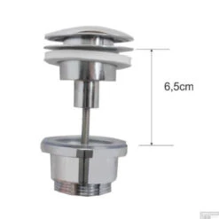 BWS Luxe Clickwaste 5/4 Laag Model Chroom -Badkamermeubels bws luxe clickwaste 5 4 laag model chroom bws4010.33