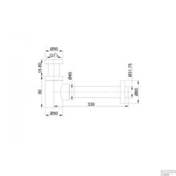 BWS Sifon Star Luxe Laag 5/4" Mat Zwart -Badkamermeubels bws sifon star luxe laag 11 4inch mat zwart tech