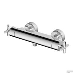 Douchethermostaat Hotbath Chap Opbouw Onderaansluiting 2-kruisgreep Chroom -Badkamermeubels c008cr douchethermostaat hotbath chap opbouw onderaansluiting 2 kruisgreep chroom shop